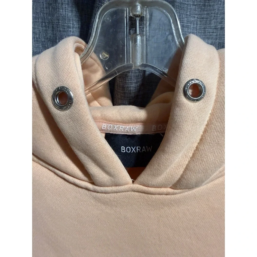 BOXRAW Women's Size Medium Peach Hoodie Sweatshirt Heavyweight Peach EUC